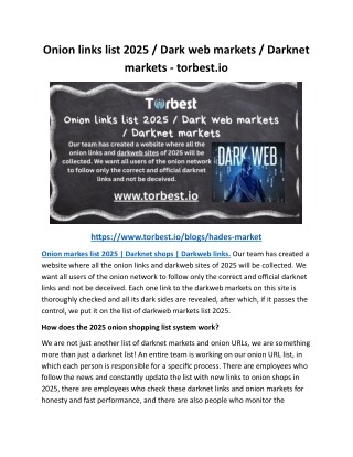 onion dark web list